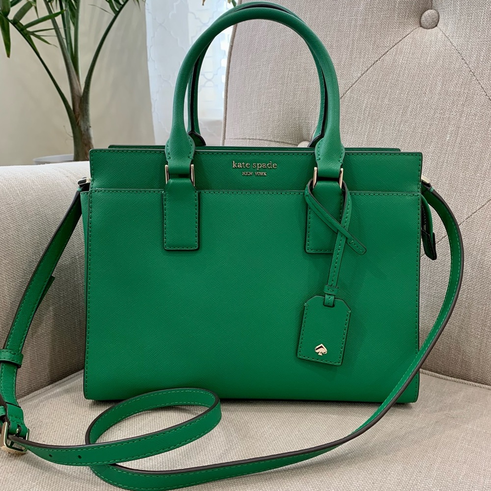 KATE SPADE Medium Cameron Satchel (Green Bean)